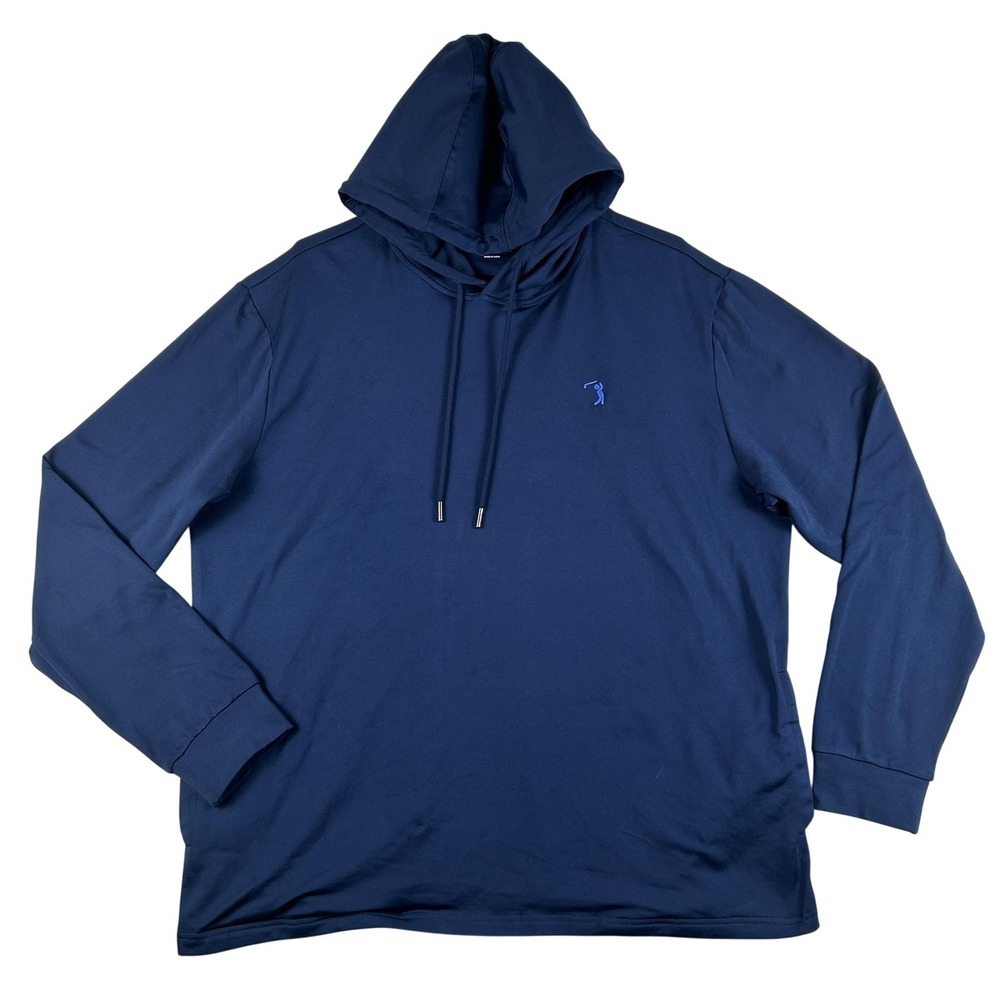 Bogey Bros Hoodie Mens XL Performance Golf Pullover Kangaroo Pocket Stretch Blue